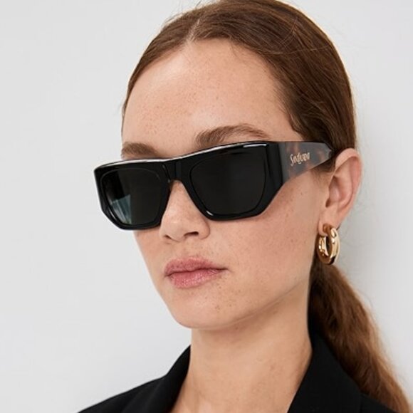 NEW SL740 002 SQUARE UNISEX SAINT LAURENT HAVANA BROWN SUNGLASSES SL 740 - Picture 4 of 5